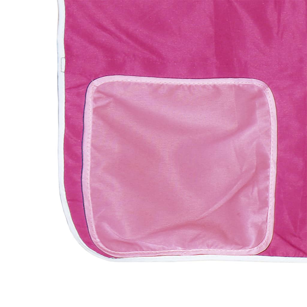 vidaXL Cama alta para niños con túnel madera pino rosa 90x200 cm