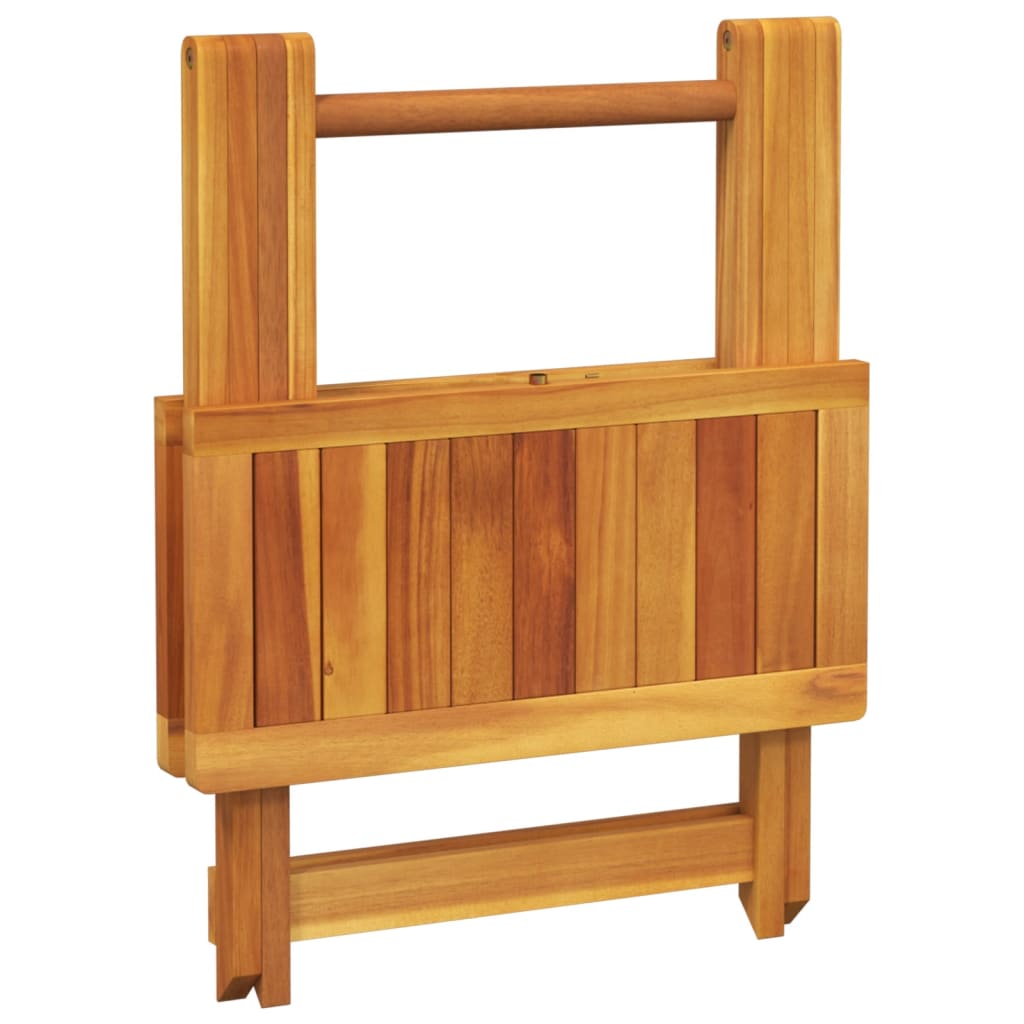 vidaXL Mesa de jardín plegable madera maciza de acacia 50x50x50 cm