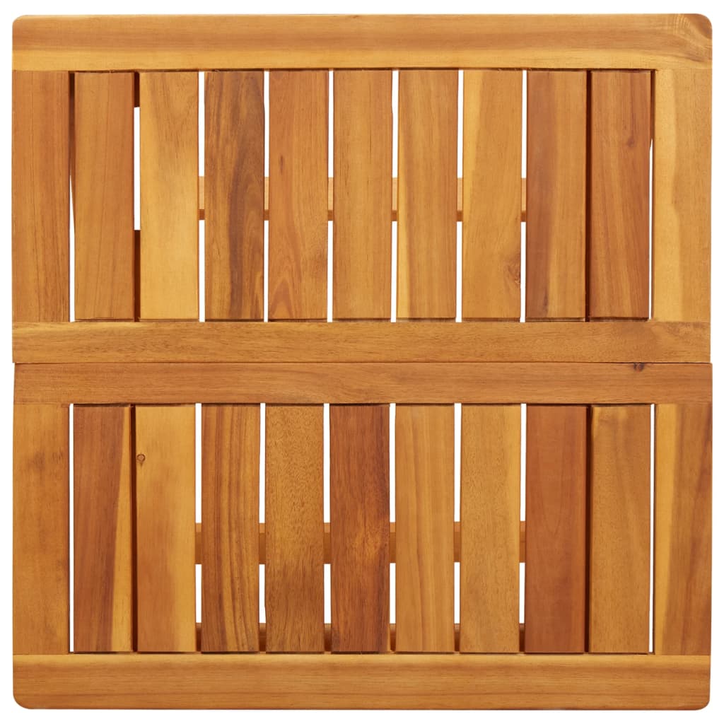 vidaXL Mesa de jardín plegable madera maciza de acacia 50x50x50 cm