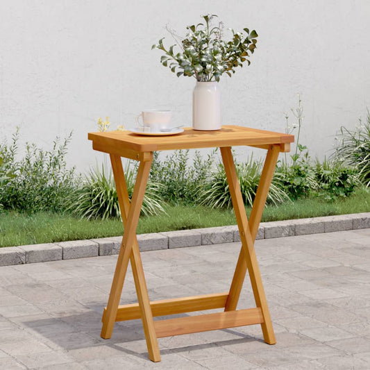 vidaXL Mesa de jardín plegable madera maciza de acacia 50x36x60 cm