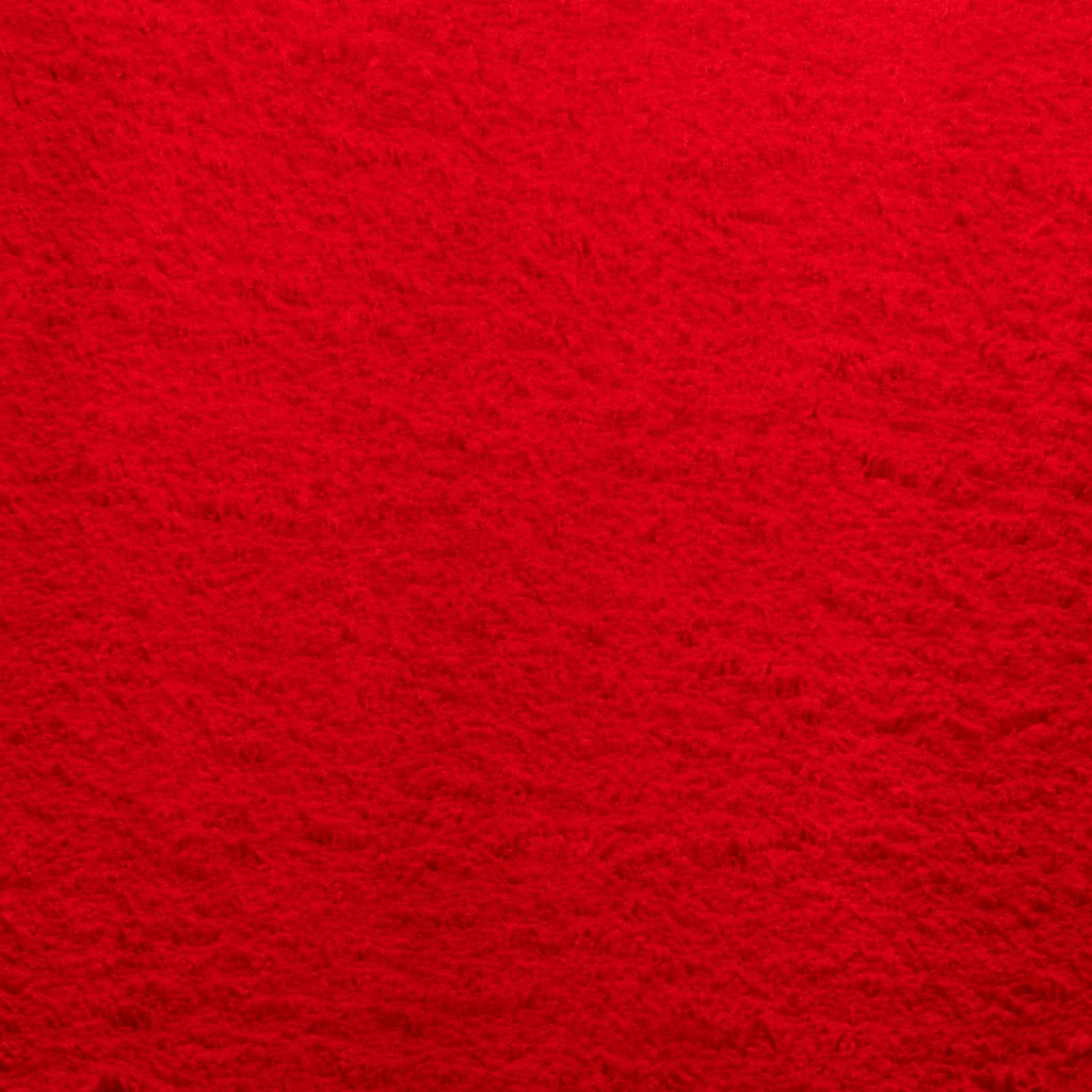 vidaXL Alfombra de pelo corto suave lavable HUARTE rojo 80x250 cm