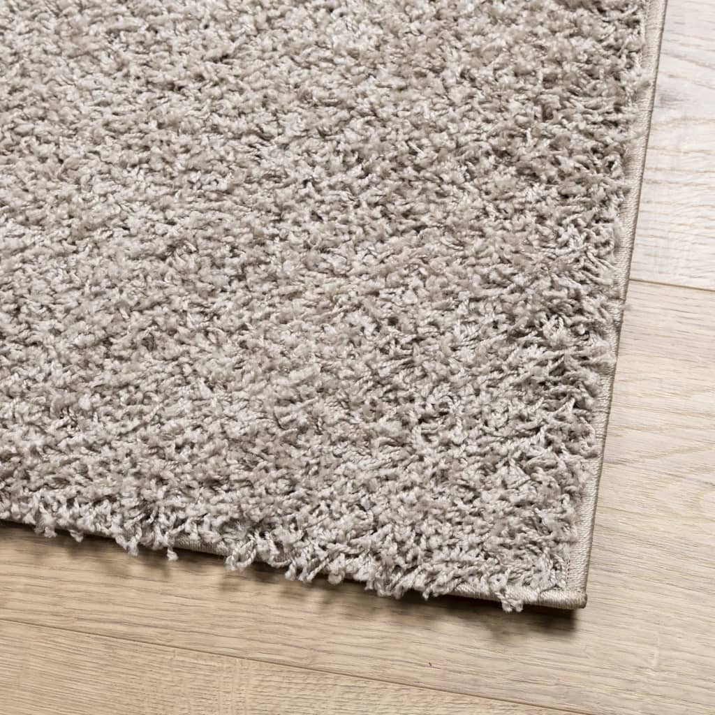 vidaXL Alfombra peluda de pelo largo moderna PAMPLONA beige 120x120 cm