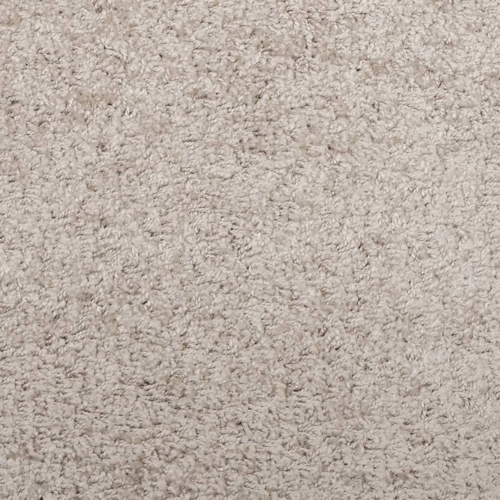 vidaXL Alfombra peluda de pelo largo moderna PAMPLONA beige 120x120 cm