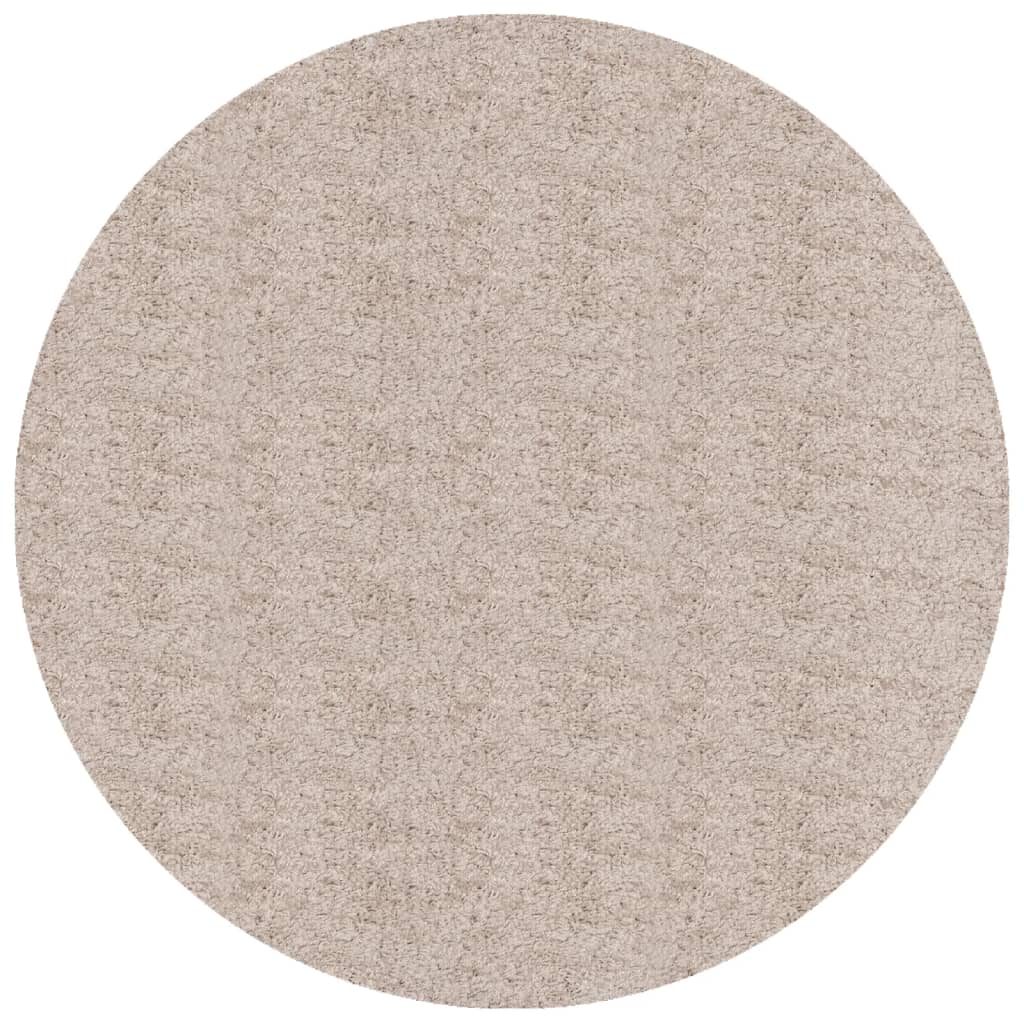 vidaXL Alfombra peluda de pelo largo moderna PAMPLONA beige Ø 280 cm