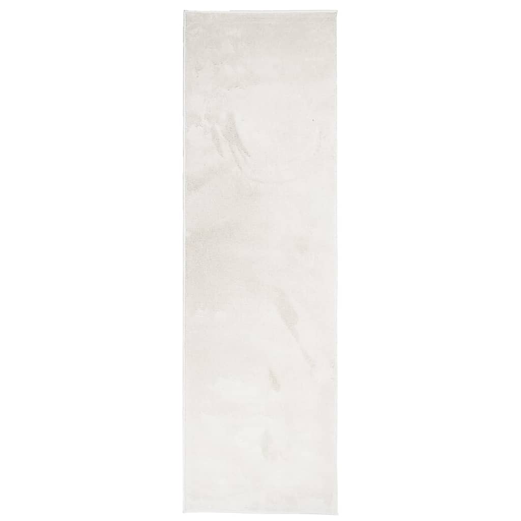 vidaXL Alfombra de pelo corto OVIEDO beige 80x250 cm