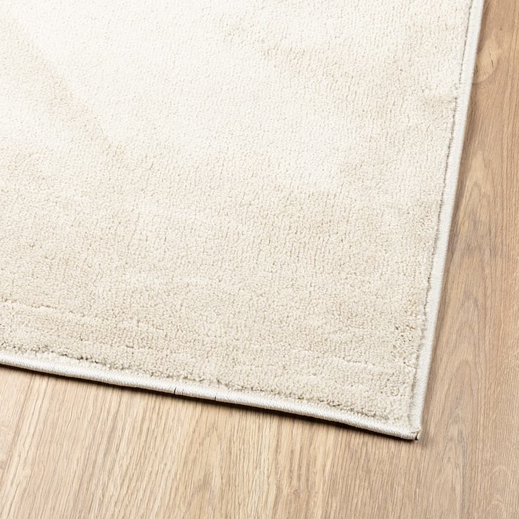 vidaXL Alfombra de pelo corto OVIEDO beige 80x250 cm