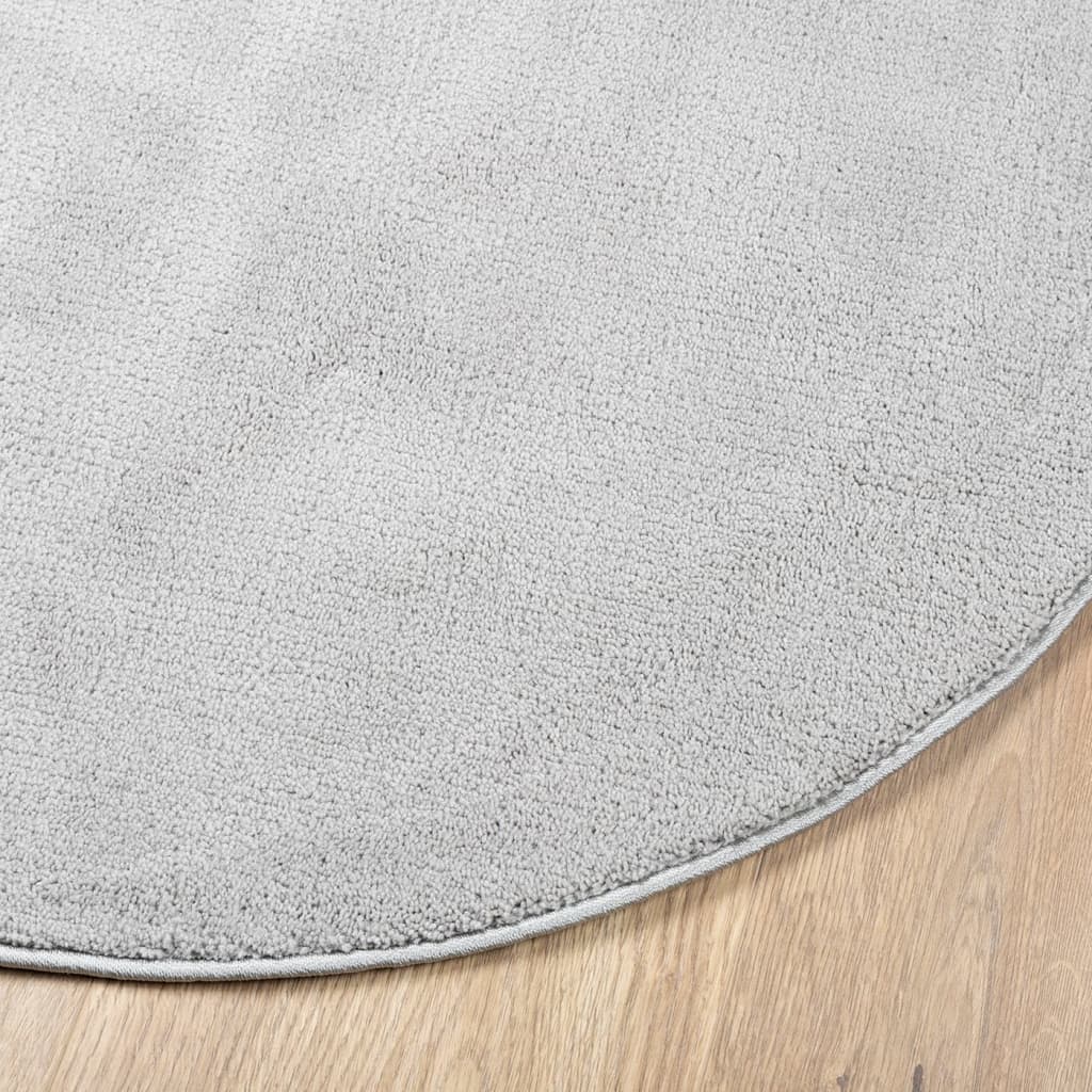 vidaXL Alfombra de pelo corto OVIEDO gris Ø 80 cm