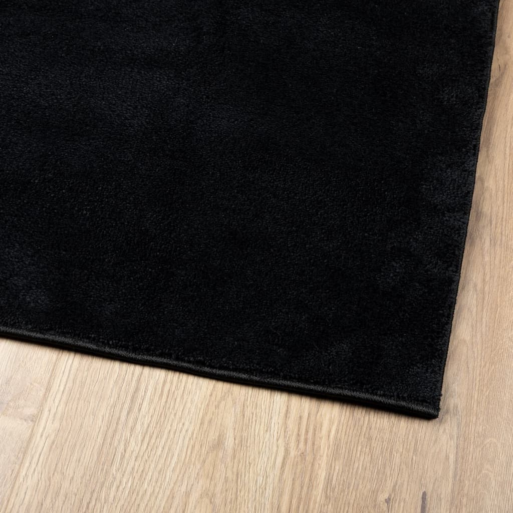 vidaXL Alfombra de pelo corto OVIEDO negro 60x110 cm