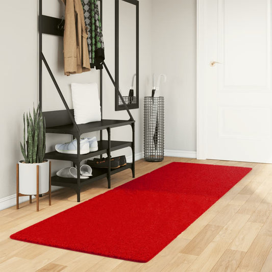 vidaXL Alfombra de pelo corto OVIEDO rojo 80x250 cm