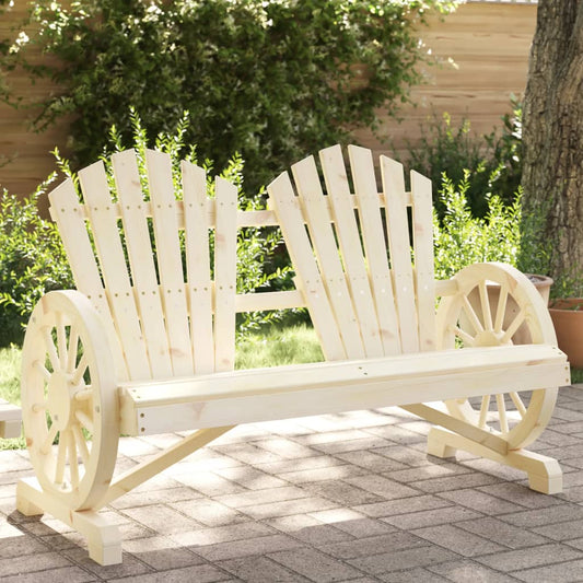 vidaXL Sillón de jardín Adirondack doble madera maciza de abeto