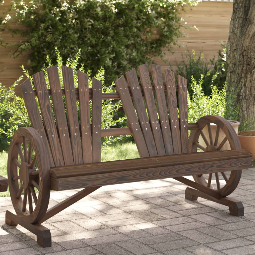 vidaXL Sillón de jardín Adirondack doble madera maciza de abeto