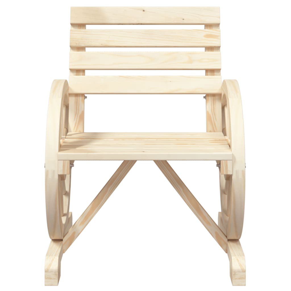 vidaXL Silla de jardín de madera maciza de abeto 58x58x78,5 cm