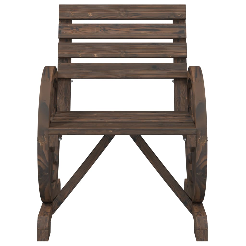 vidaXL Silla de jardín de madera maciza de abeto 58x58x78,5 cm