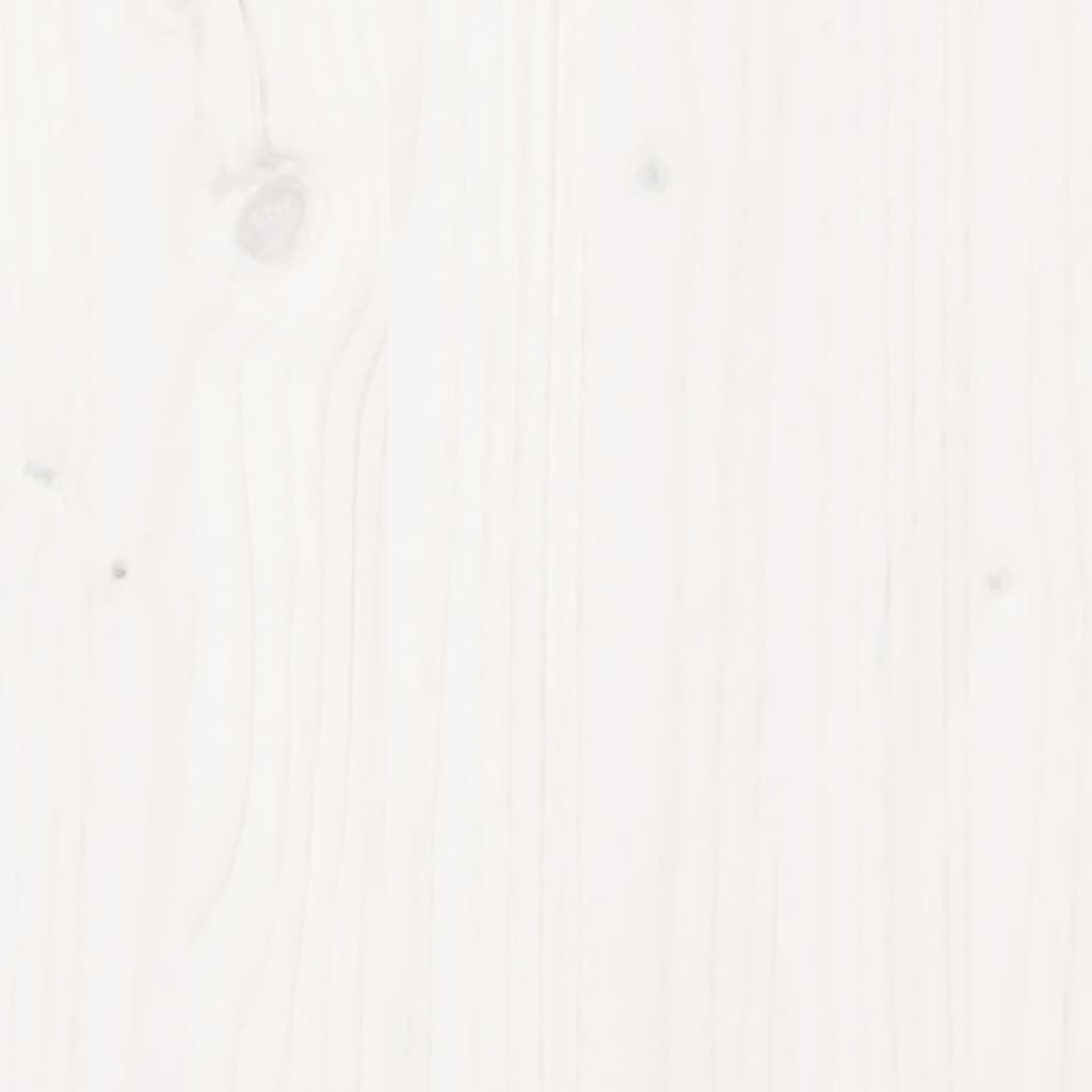 vidaXL Litera de madera maciza de pino blanco 80x200/120x200 cm