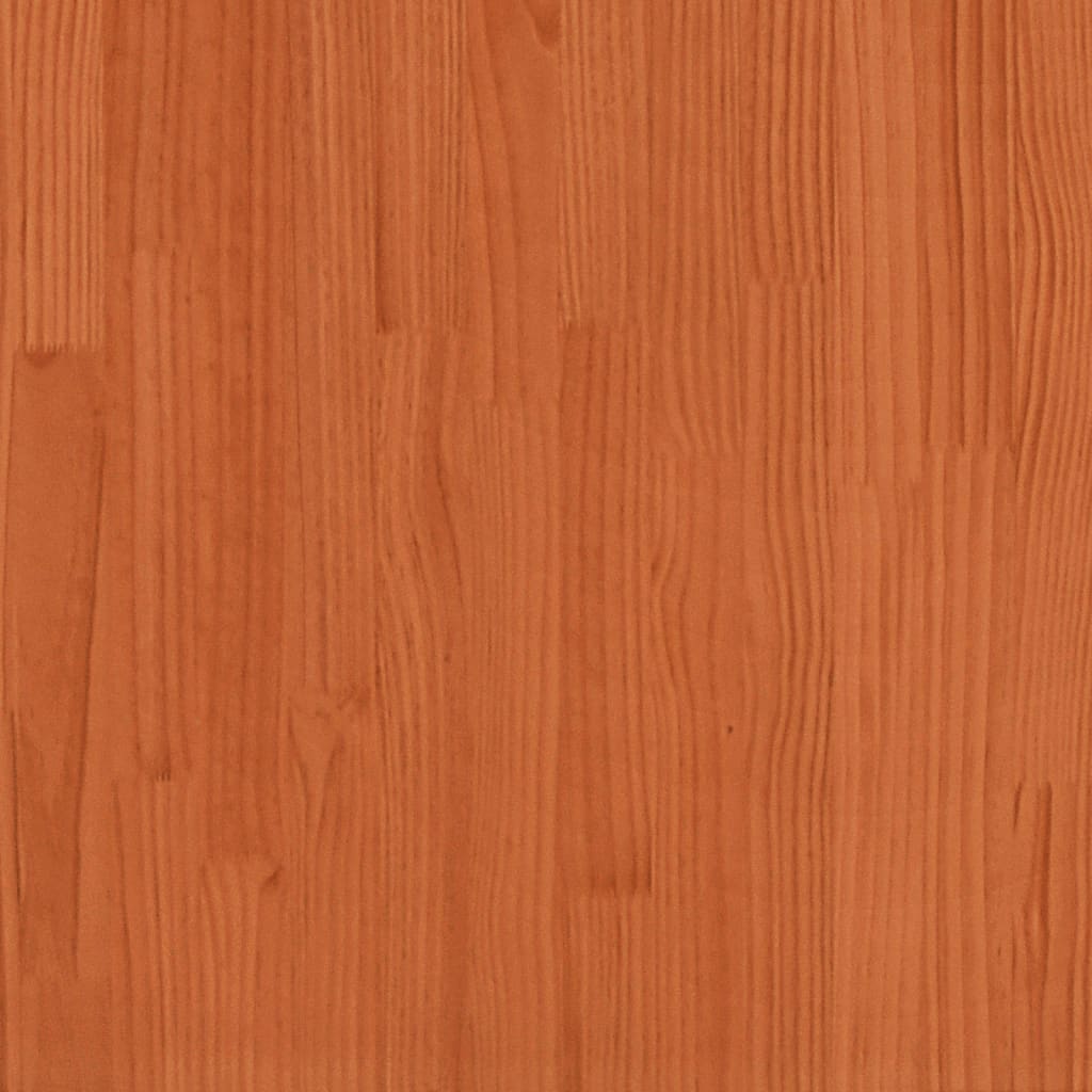 vidaXL Litera de madera maciza de pino marrón cera 80x200/120x200 cm