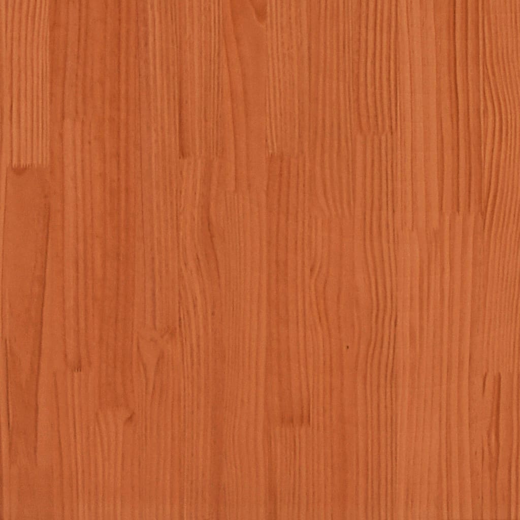 vidaXL Litera de madera maciza de pino marrón cera 90x200/140x200 cm