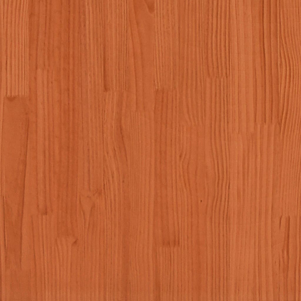 vidaXL Litera de madera maciza de pino marrón cera 90x200/120x200 cm