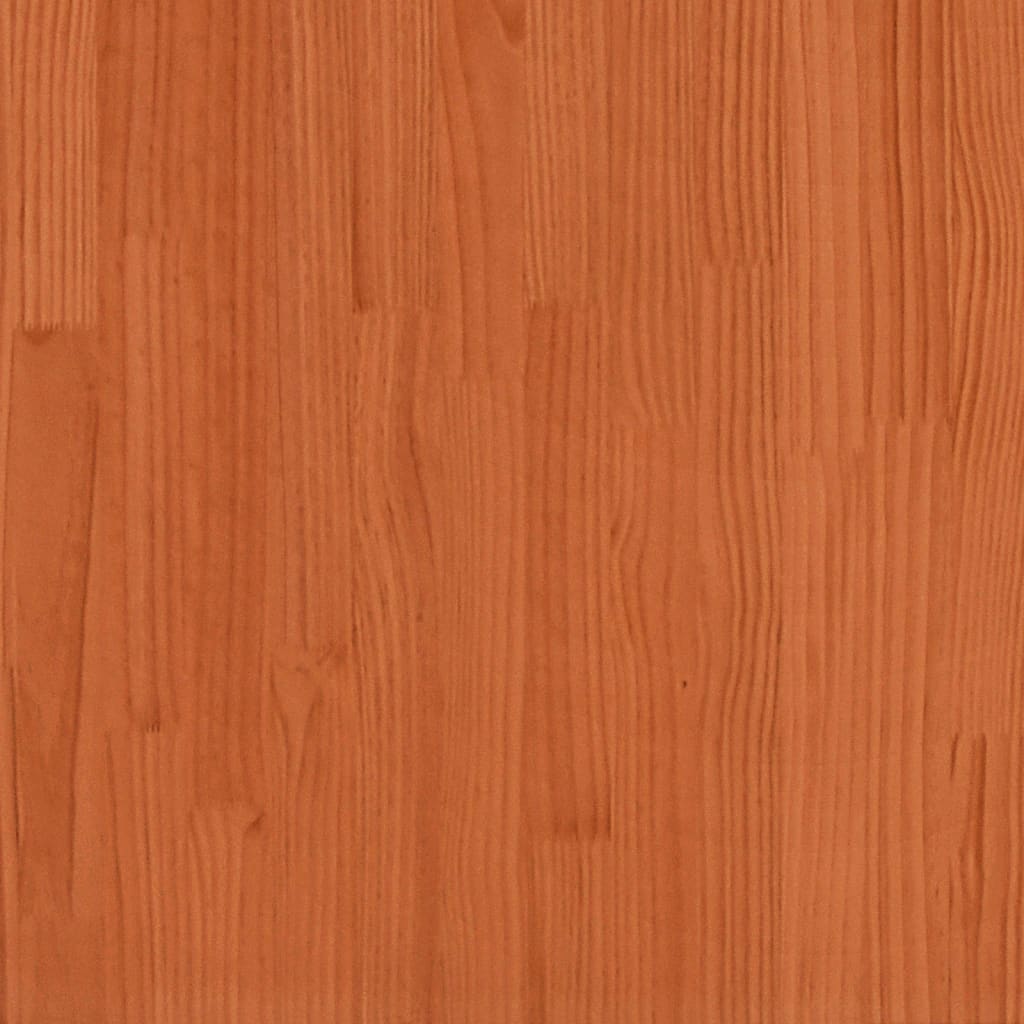 vidaXL Litera de madera maciza de pino marrón cera 90x200/140x200 cm