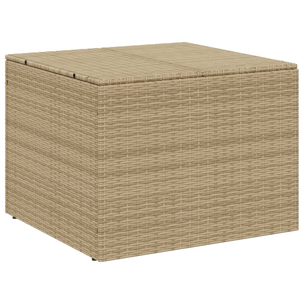 vidaXL Caja de almacenaje de jardín ratán sintético beige mezcla 291L