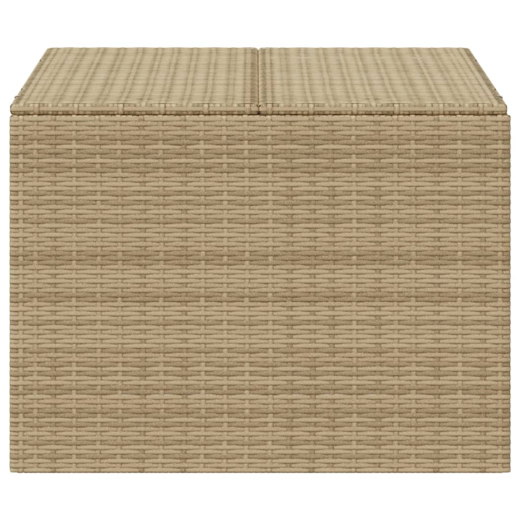 vidaXL Caja de almacenaje de jardín ratán sintético beige mezcla 291L