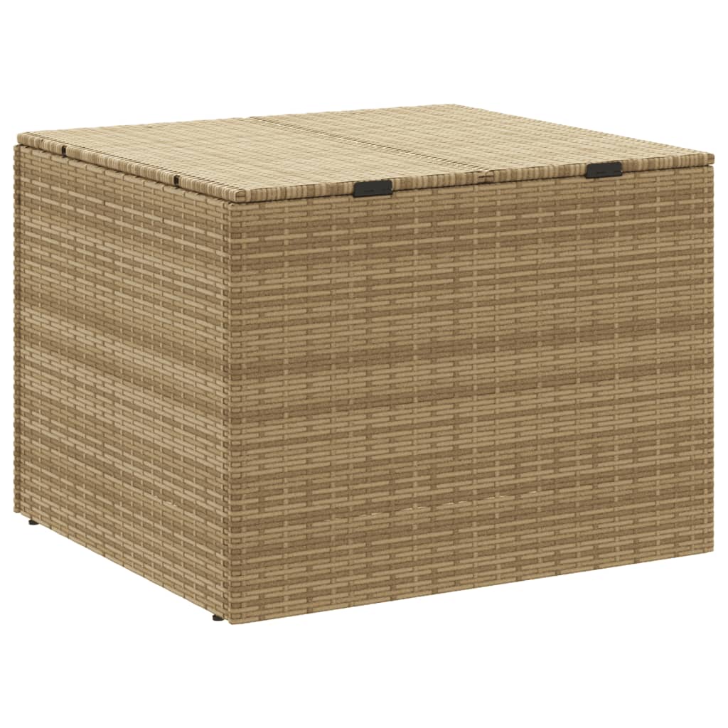 vidaXL Caja de almacenaje de jardín ratán sintético beige mezcla 291L