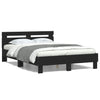 vidaXL Estructura cama con cabecero madera ingeniería negro 120x190 cm