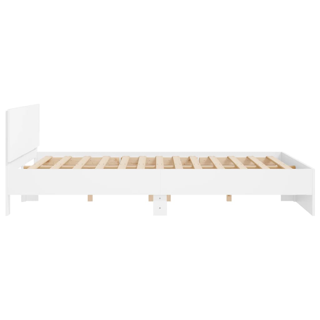 vidaXL Estructura de cama con cabecero blanca 200x200 cm