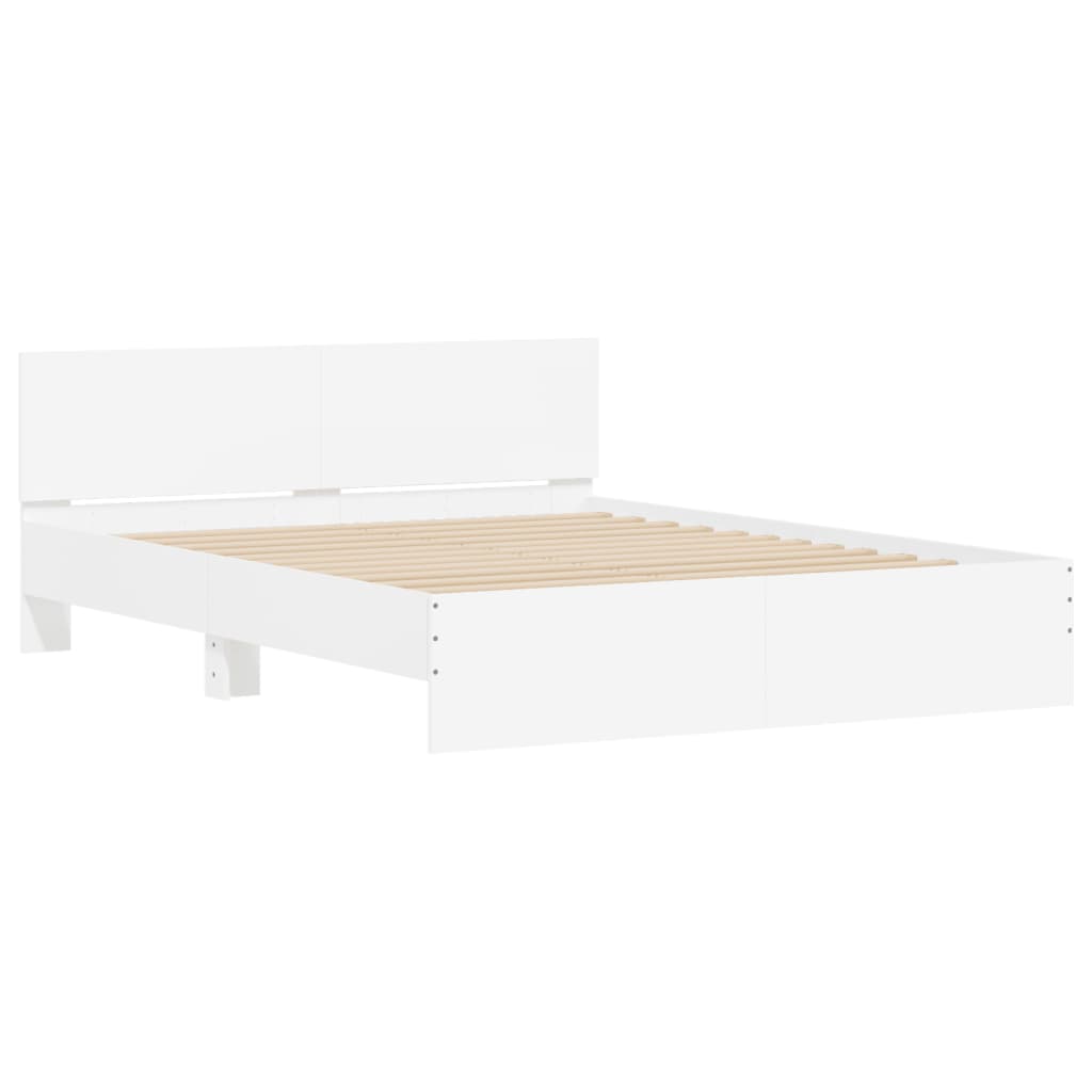 vidaXL Estructura de cama con cabecero blanca 150x200 cm