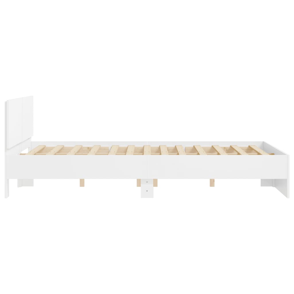 vidaXL Estructura de cama con cabecero blanca 150x200 cm