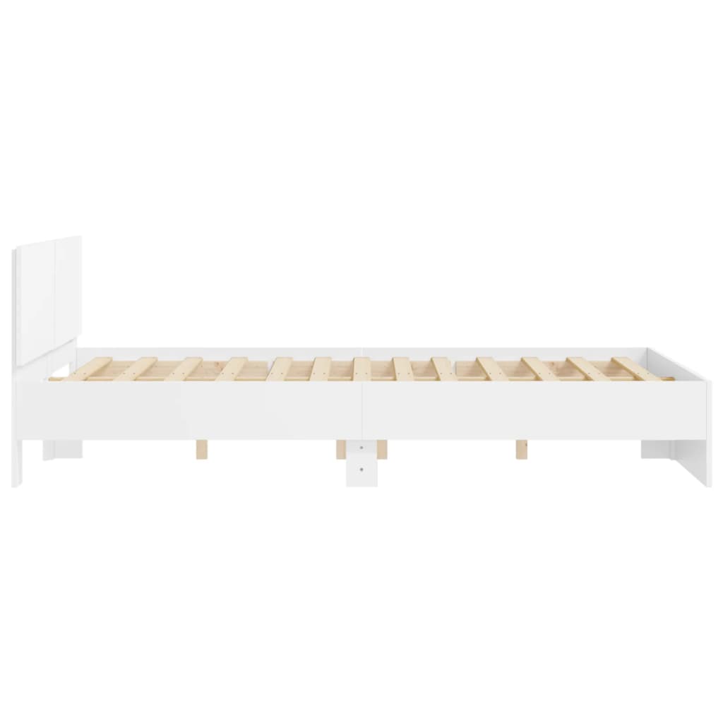 vidaXL Estructura de cama con cabecero blanca 140x200 cm