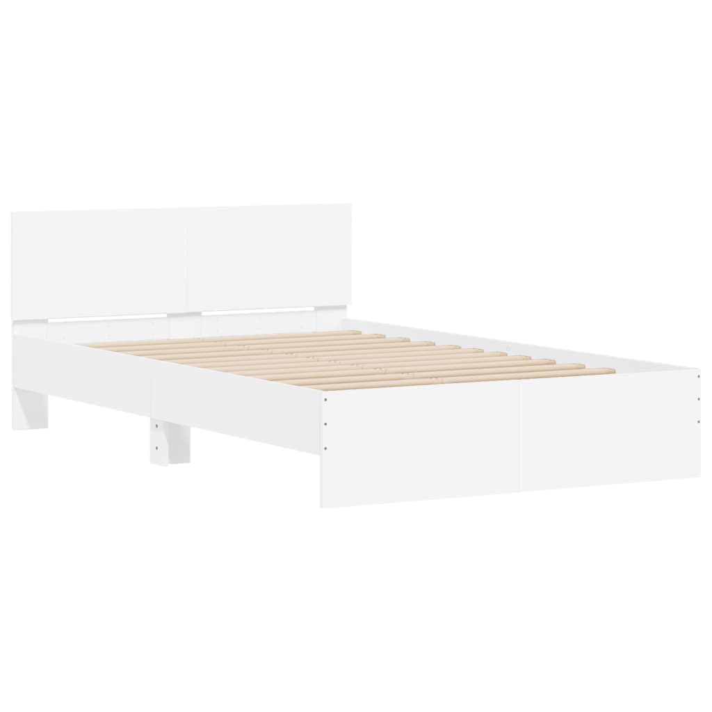 vidaXL Estructura de cama con cabecero blanca 120x200 cm