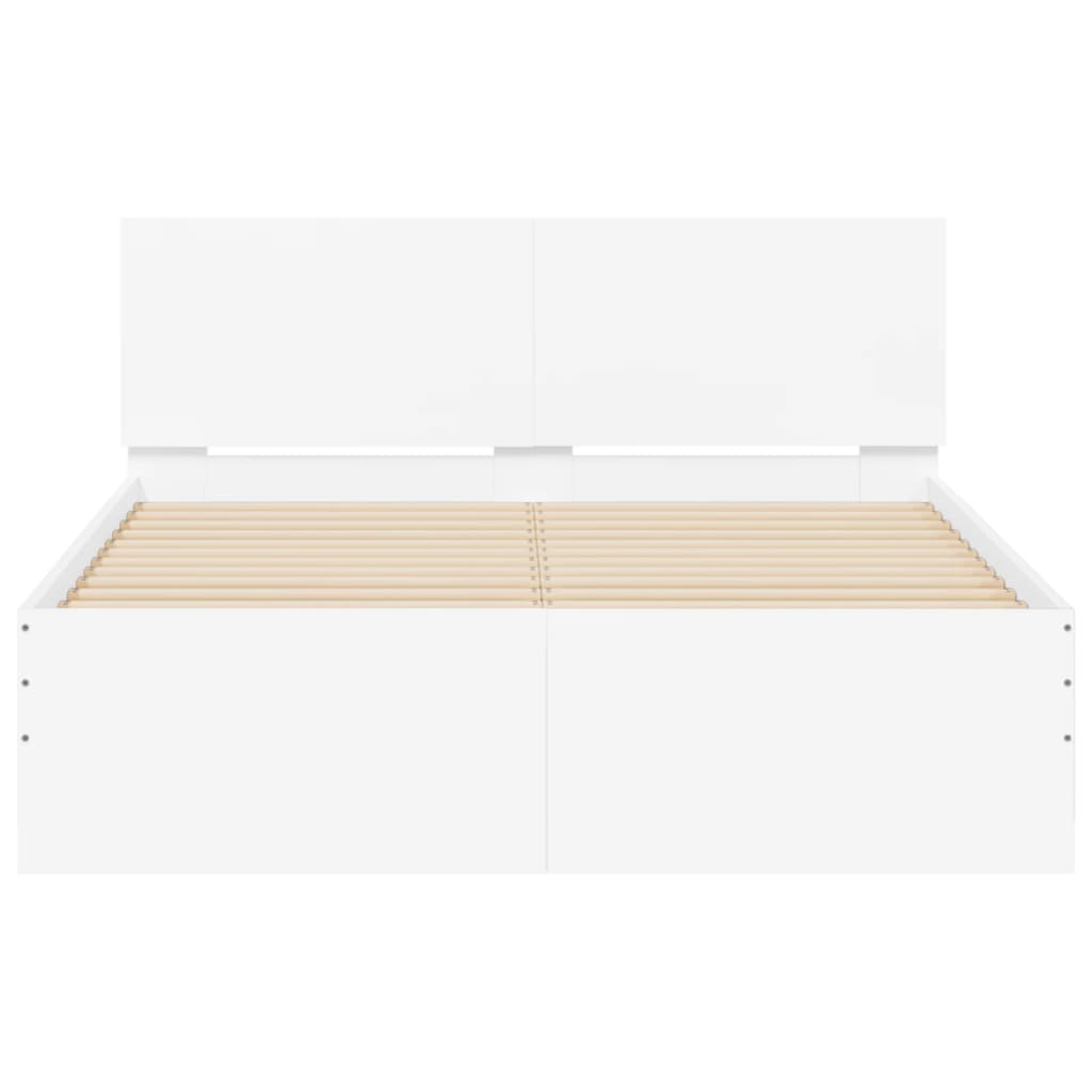 vidaXL Estructura de cama con cabecero blanca 120x190 cm