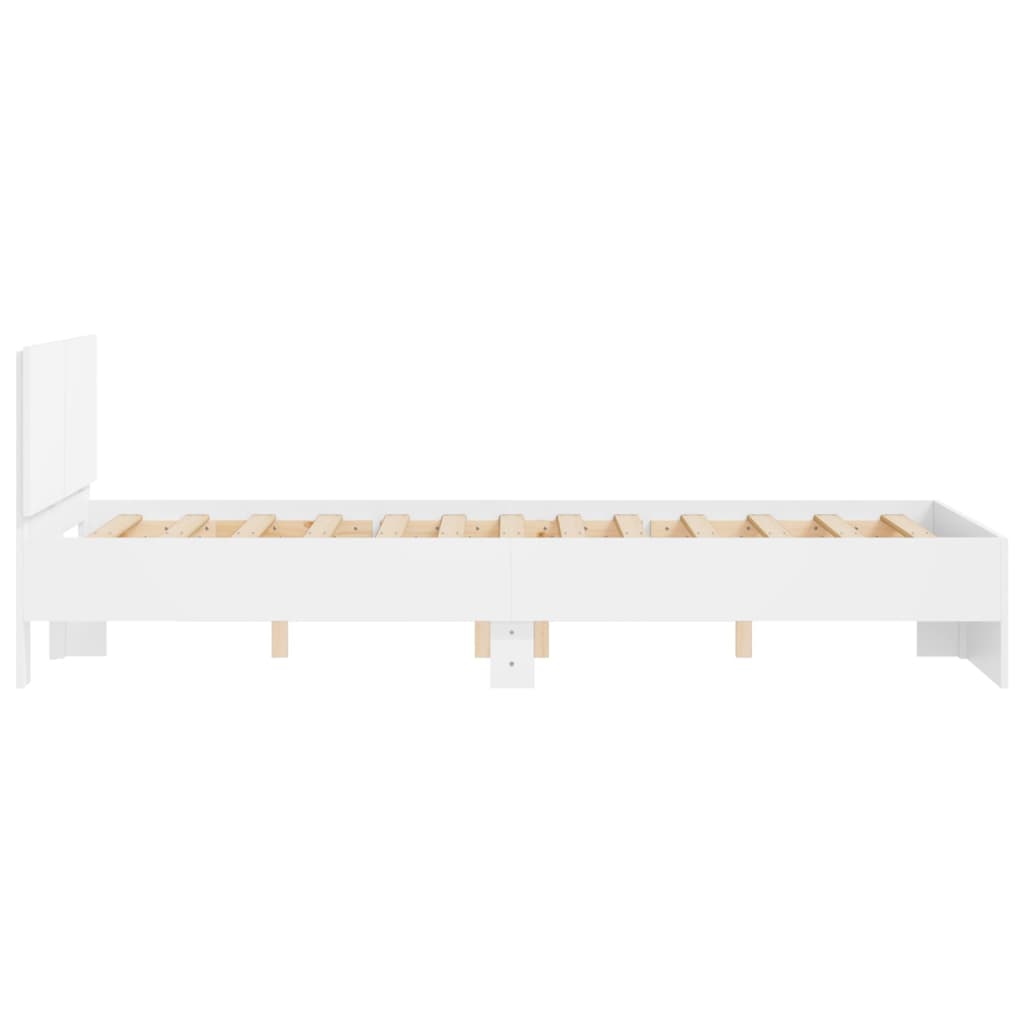 vidaXL Estructura de cama con cabecero blanca 120x190 cm