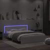 vidaXL Estructura de cama cabecero y luces LED blanca 160x200 cm