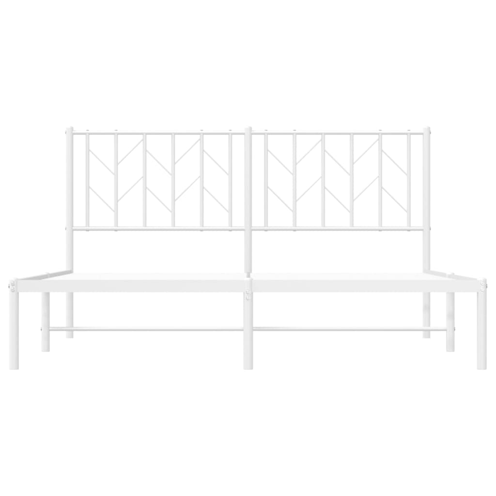 vidaXL Estructura cama sin colchón con cabecero metal blanco 150x200cm