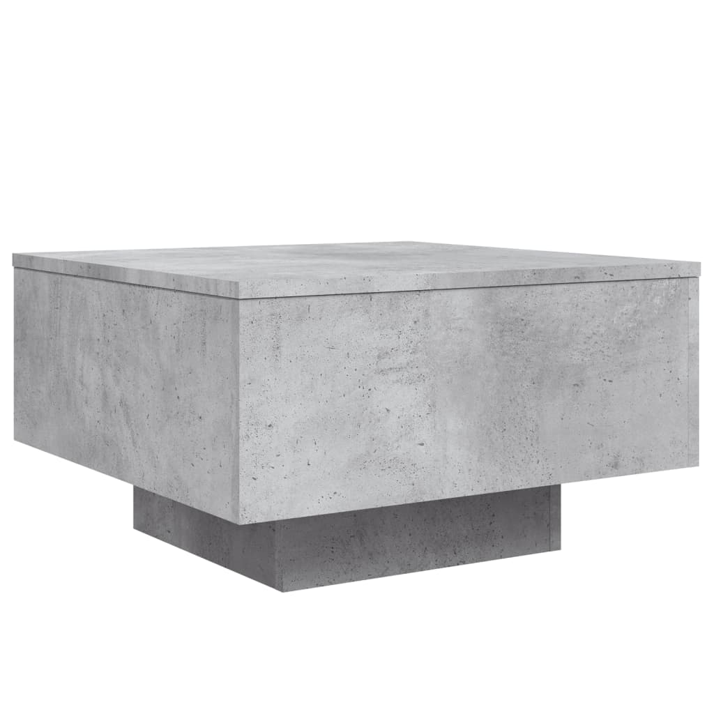 vidaXL Mesa de centro madera de ingeniería gris hormigón 55x55x31 cm