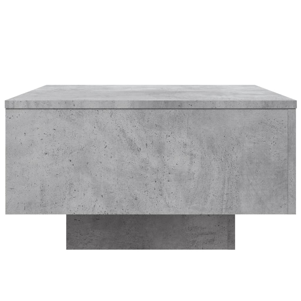 vidaXL Mesa de centro madera de ingeniería gris hormigón 55x55x31 cm