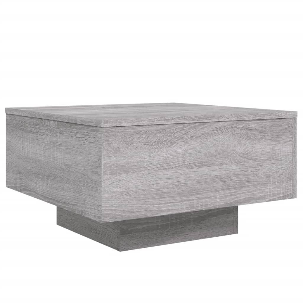 vidaXL Mesa de centro madera de ingeniería gris Sonoma 55x55x31 cm