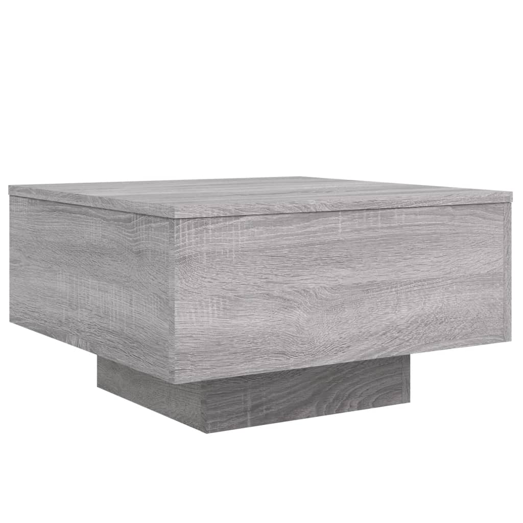 vidaXL Mesa de centro madera de ingeniería gris Sonoma 55x55x31 cm