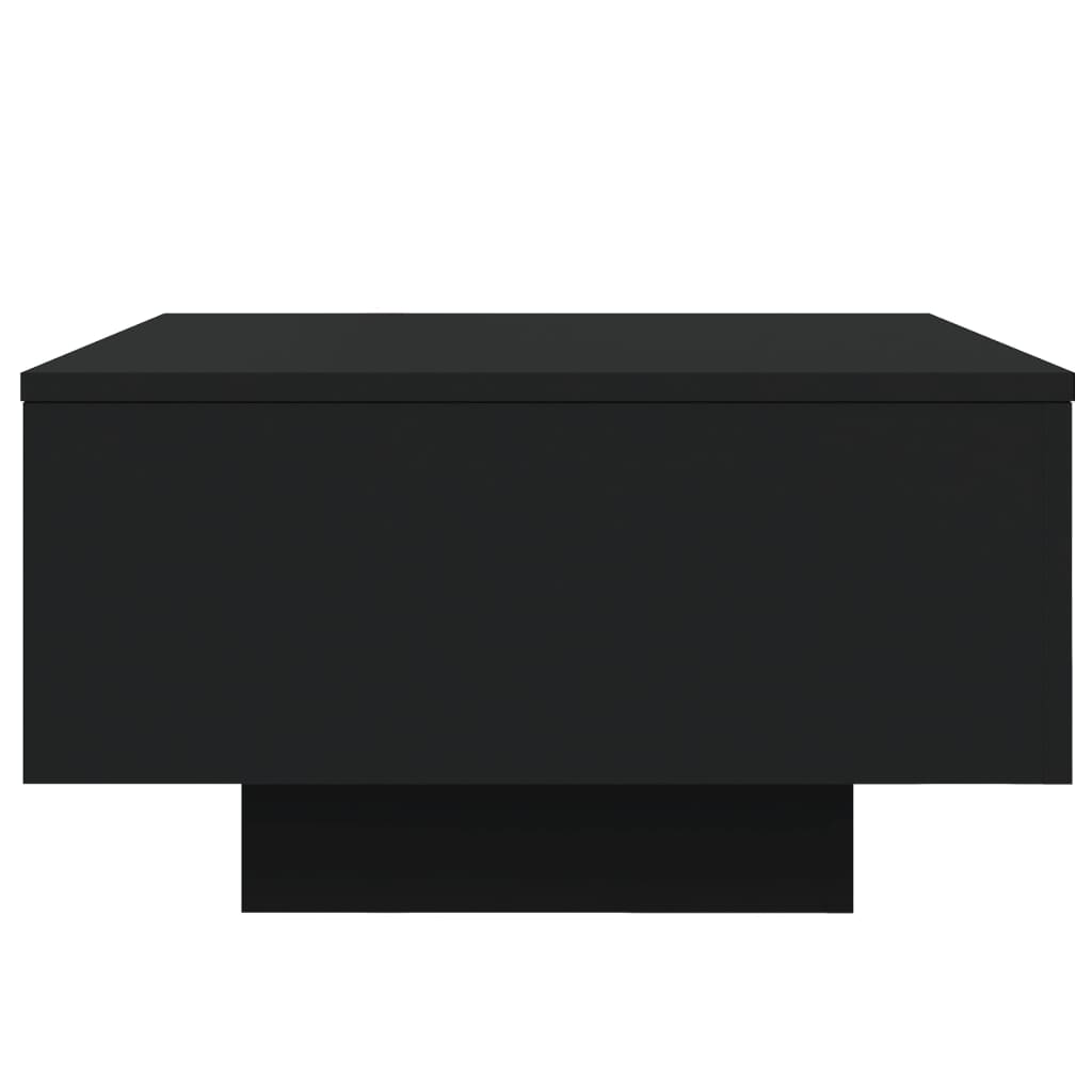 vidaXL Mesa de centro con luces LED negro 55x55x31 cm