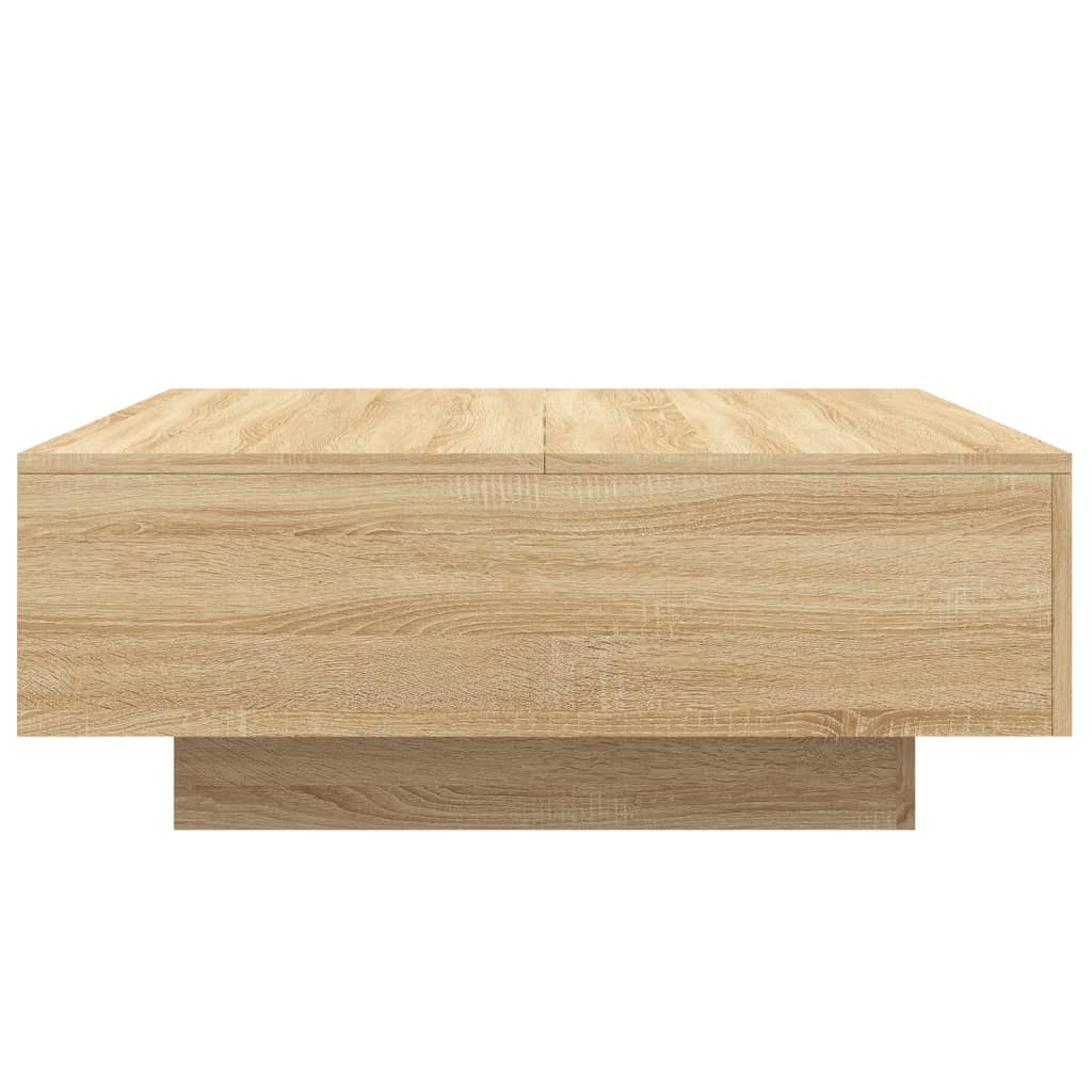 vidaXL Mesa de centro madera de ingeniería roble Sonoma 80x80x31 cm