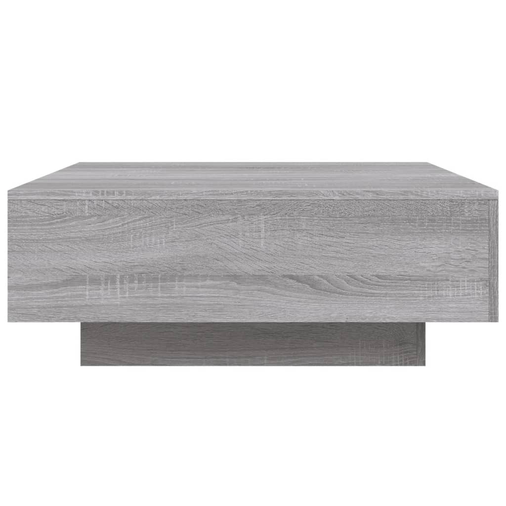 vidaXL Mesa de centro madera de ingeniería gris Sonoma 80x80x31 cm