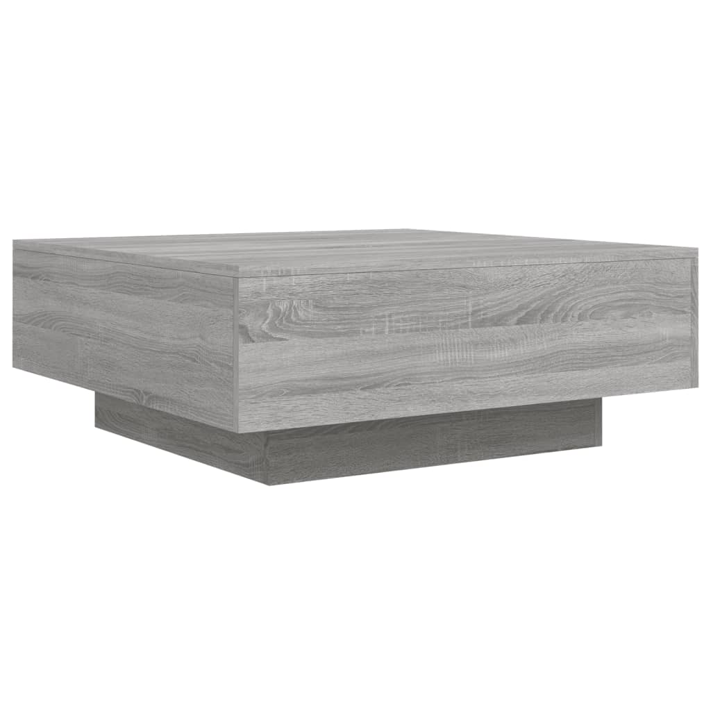 vidaXL Mesa de centro madera de ingeniería gris Sonoma 80x80x31 cm