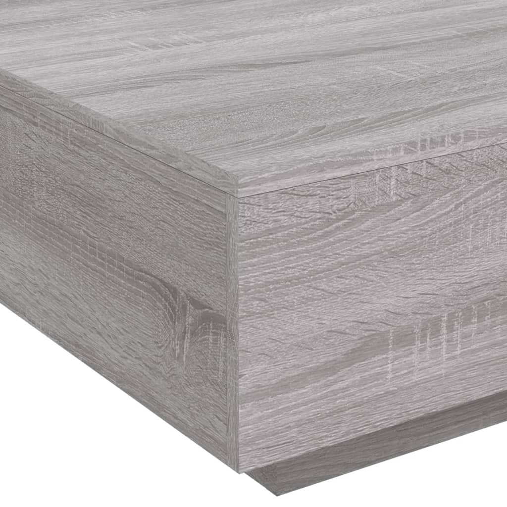 vidaXL Mesa de centro madera de ingeniería gris Sonoma 80x80x31 cm