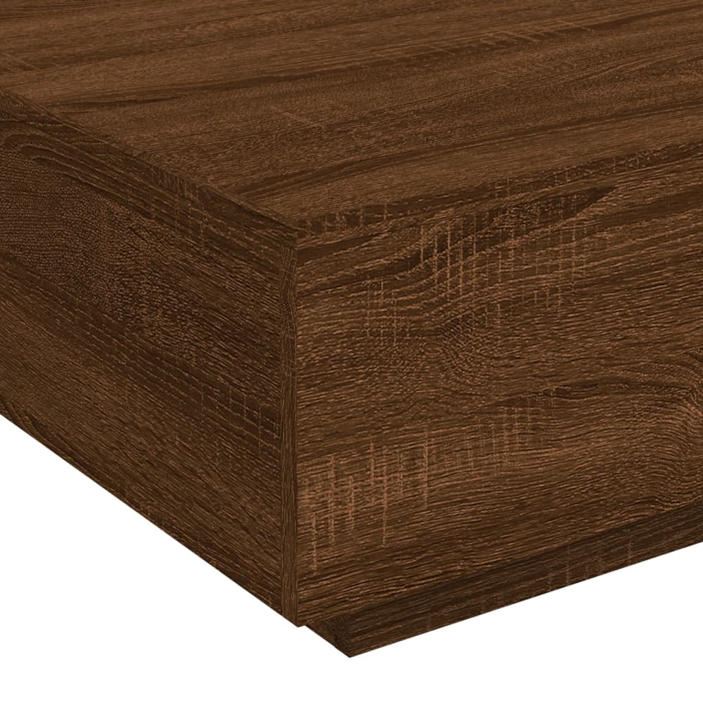 vidaXL Mesa de centro madera de ingeniería roble marrón 80x80x31 cm