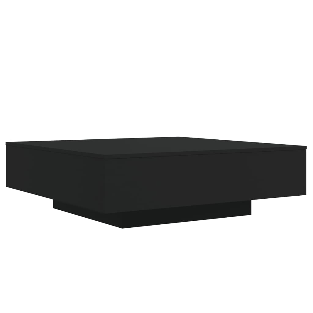 vidaXL Mesa de centro madera de ingeniería negro 100x100x31 cm