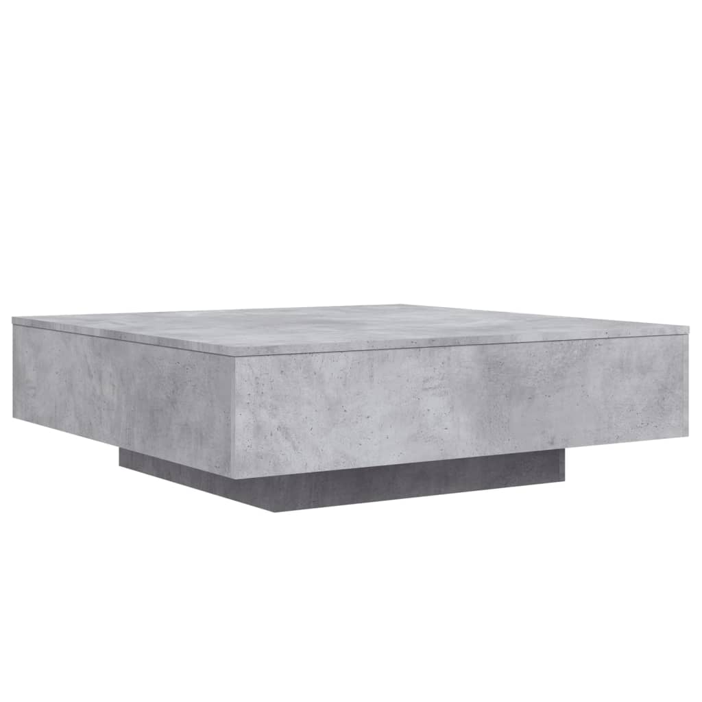 vidaXL Mesa de centro madera de ingeniería gris hormigón 100x100x31 cm