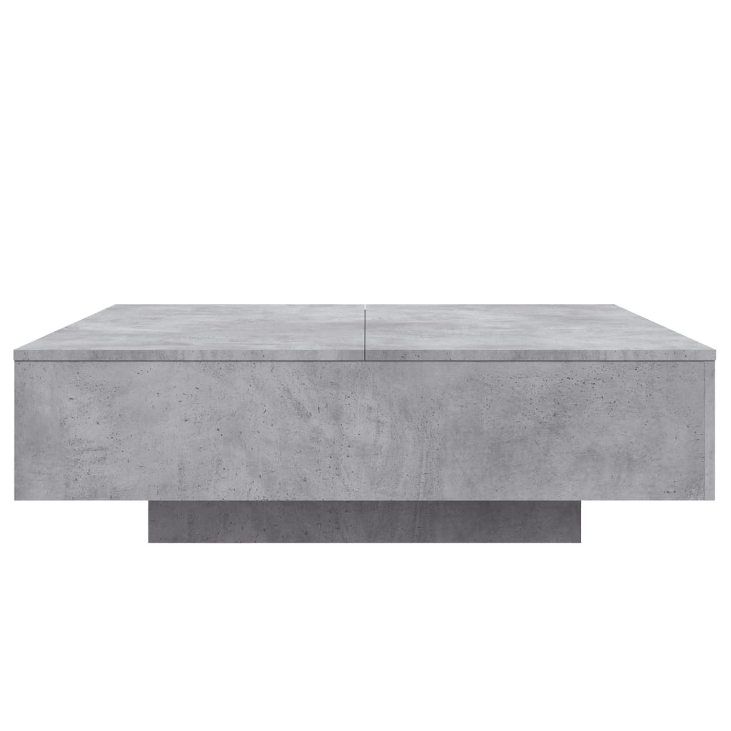 vidaXL Mesa de centro madera de ingeniería gris hormigón 100x100x31 cm