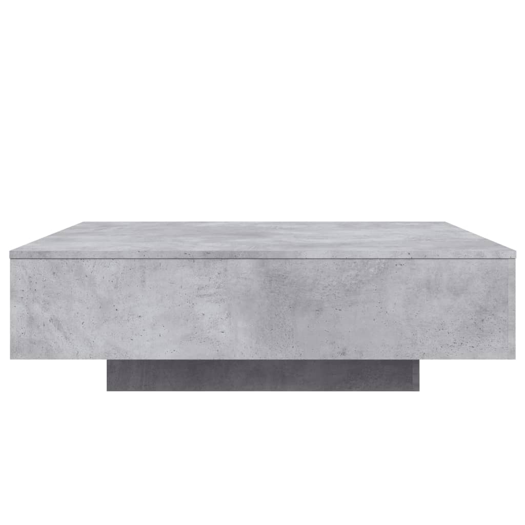 vidaXL Mesa de centro madera de ingeniería gris hormigón 100x100x31 cm