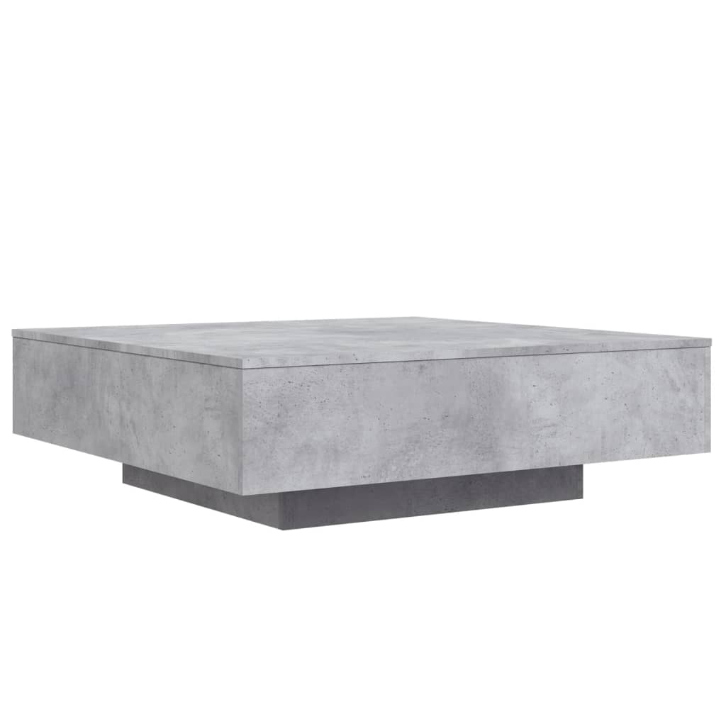 vidaXL Mesa de centro madera de ingeniería gris hormigón 100x100x31 cm